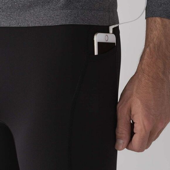 Lululemon Mens Tight Stuff 1/2 Tight Black L Pockets - Picture 3 of 16